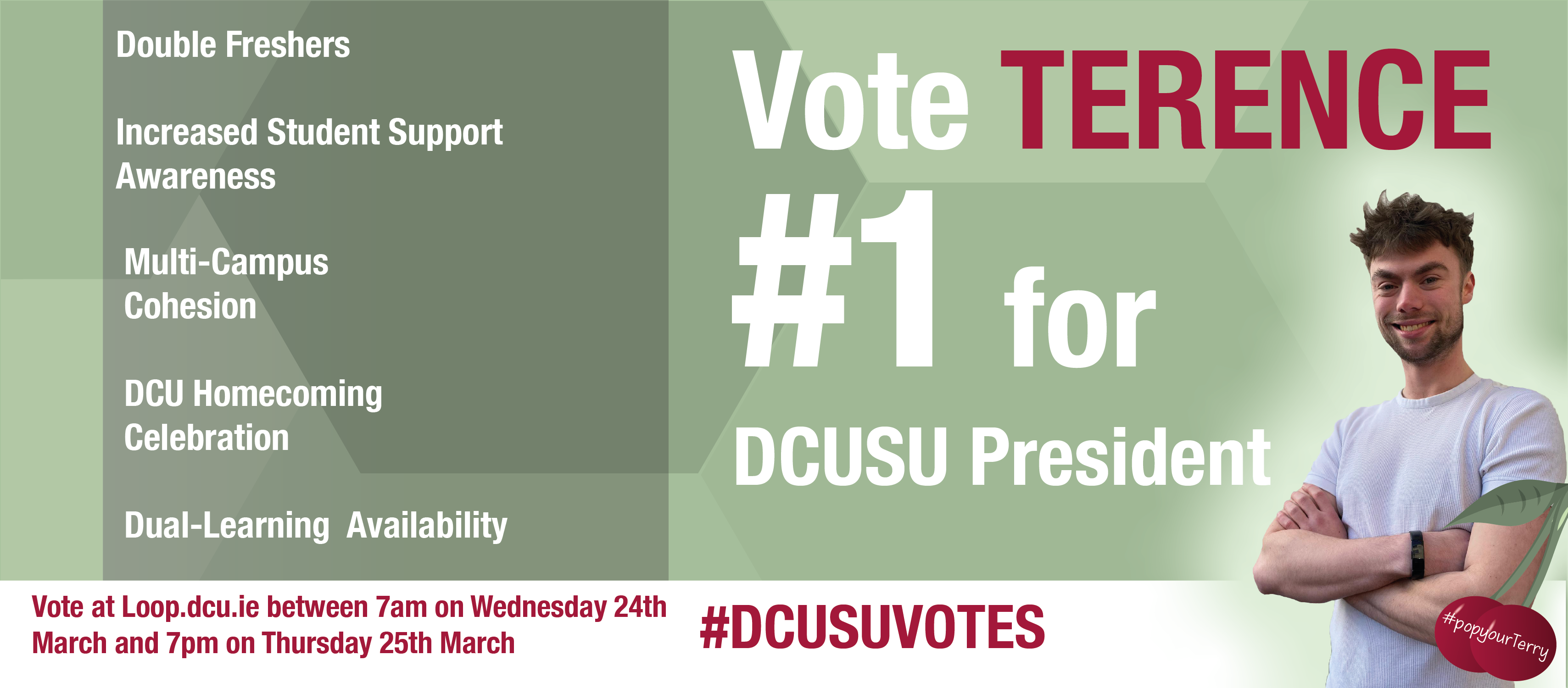 Vote Terence DCUSU President